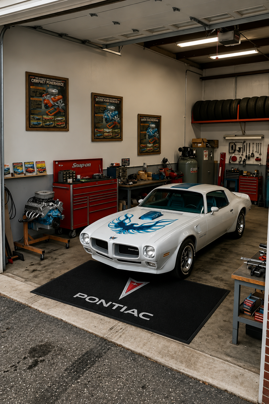 Pontiac Garage Floor Mat 5x7 FT (60x87 Inches) Showroom Rug
