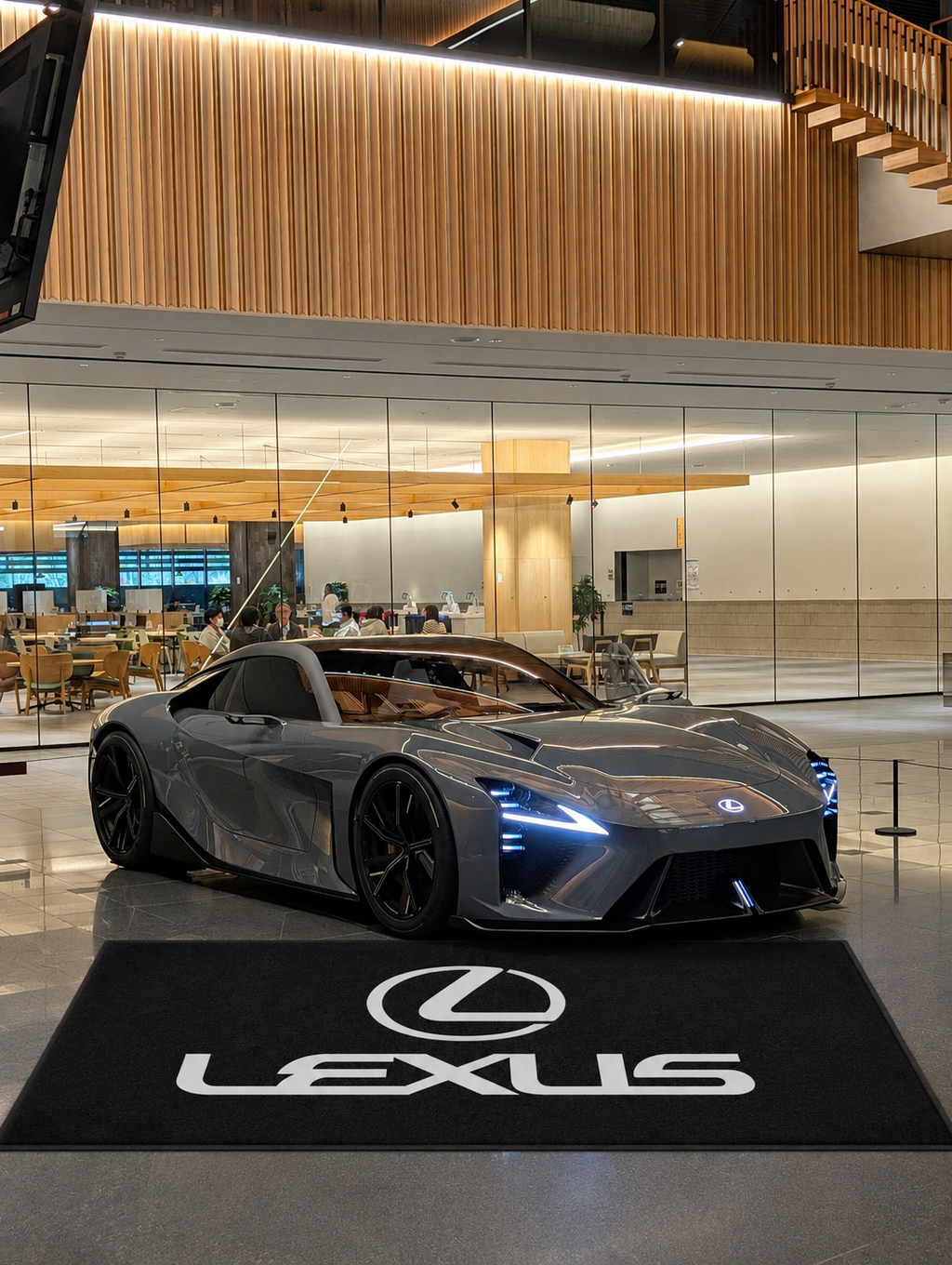 Lexus Garage Floor Mat 5x7 FT (60x87 Inches) Showroom Rug