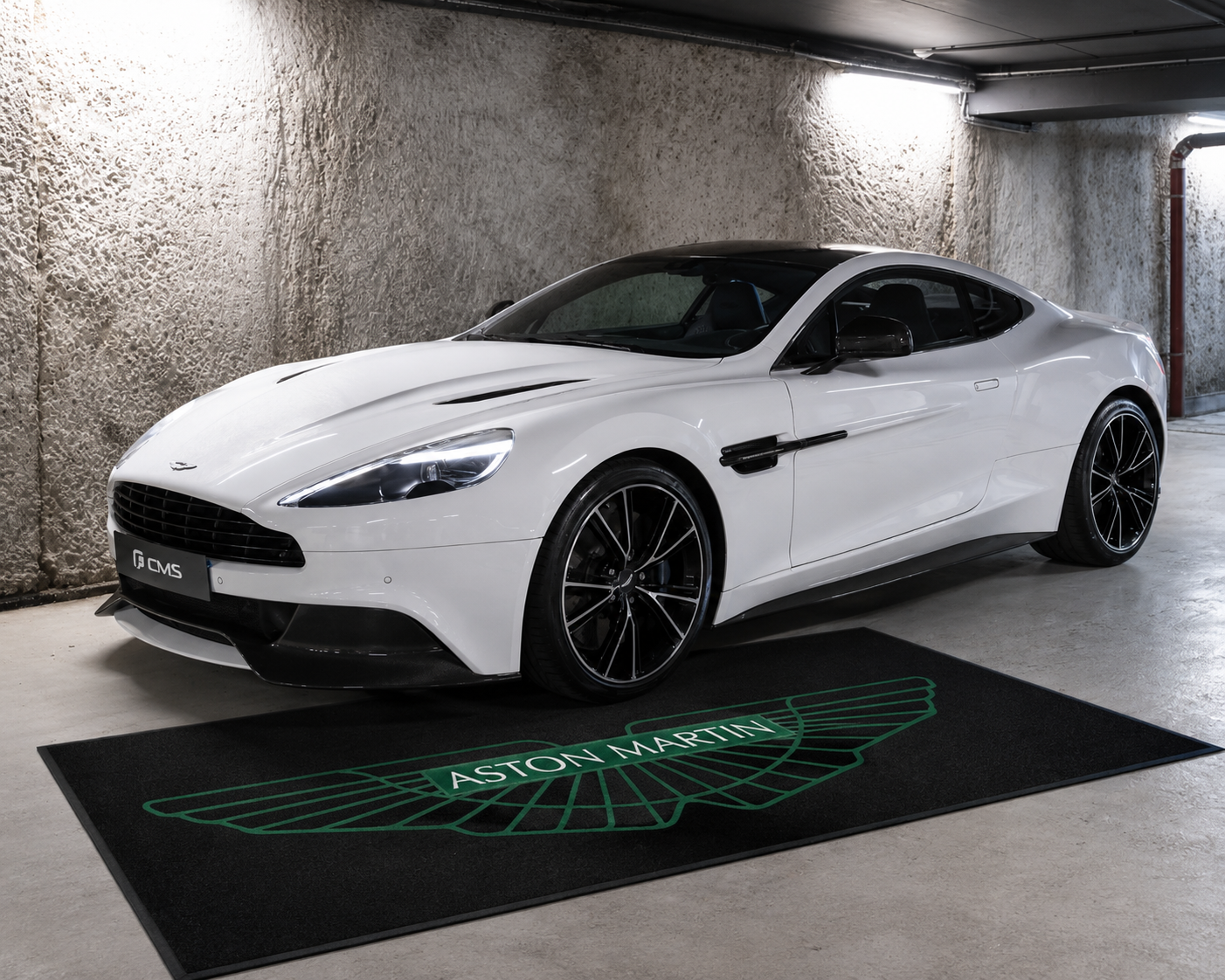 Aston Martin Garage Floor Mat 5x7 FT (60x87 Inches) Showroom Rug