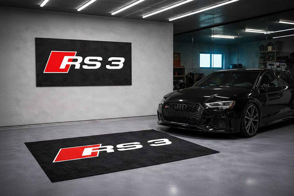 Audi RS3 Garage Floor Mat – Premium Parking Mat 60x87 Inches