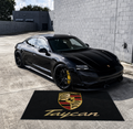 Porsche Taycan Garage Floor Mat 5x7 FT (60x87 Inches) Showroom Rug