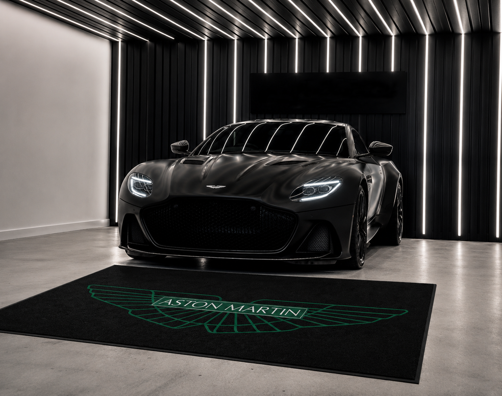 Aston Martin Garage Floor Mat 5x7 FT (60x87 Inches) Showroom Rug
