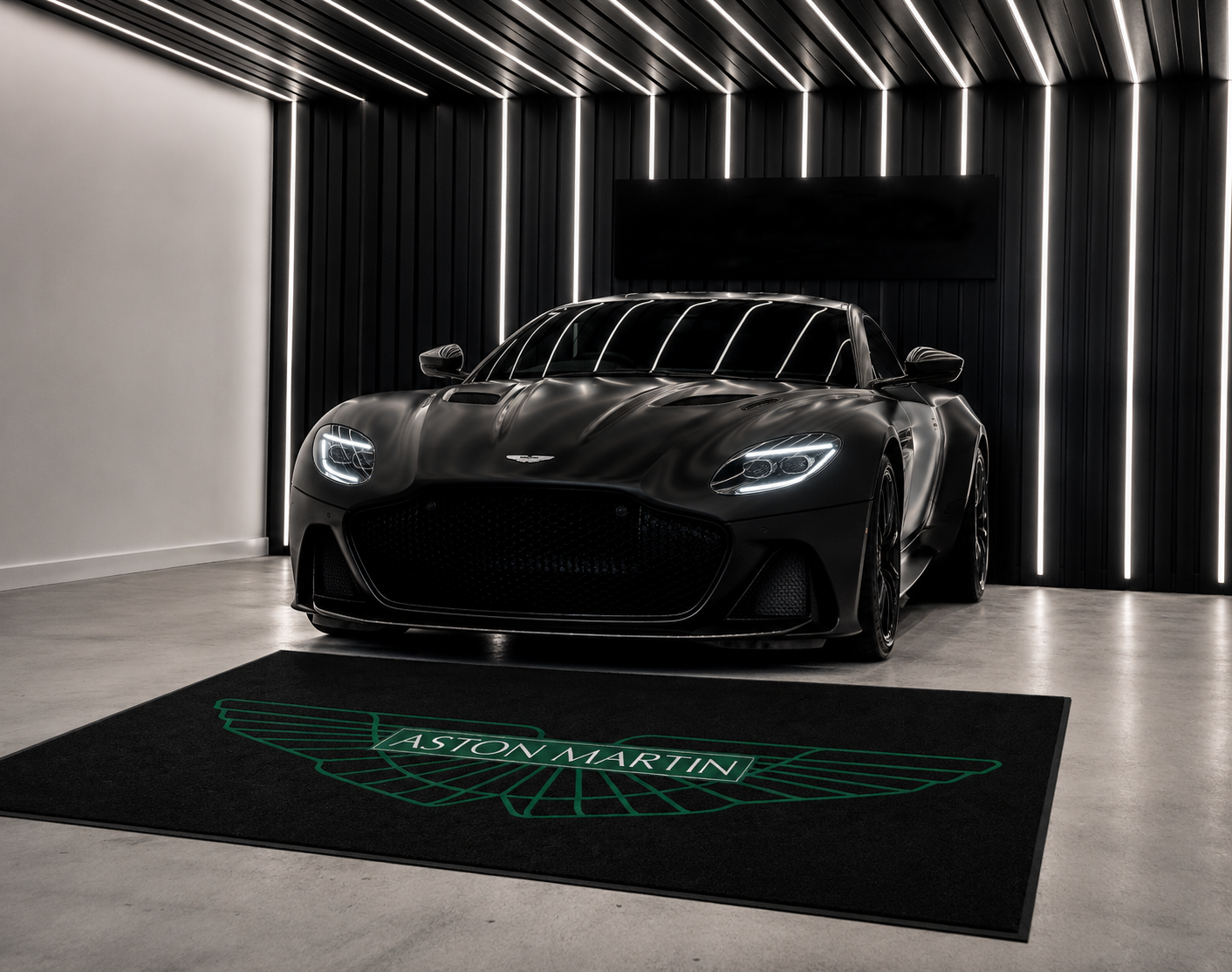 Aston Martin Garage Floor Mat 5x7 FT (60x87 Inches) Showroom Rug