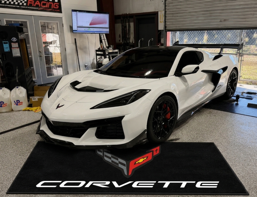 Corvette C8 Garage Floor Mat 5x7 FT (60x87 Inches) Showroom Rug