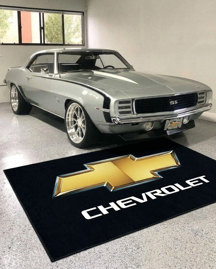 Chevrolet Garage Floor Mat 5x7 FT (60x87 Inches) Showroom Rug