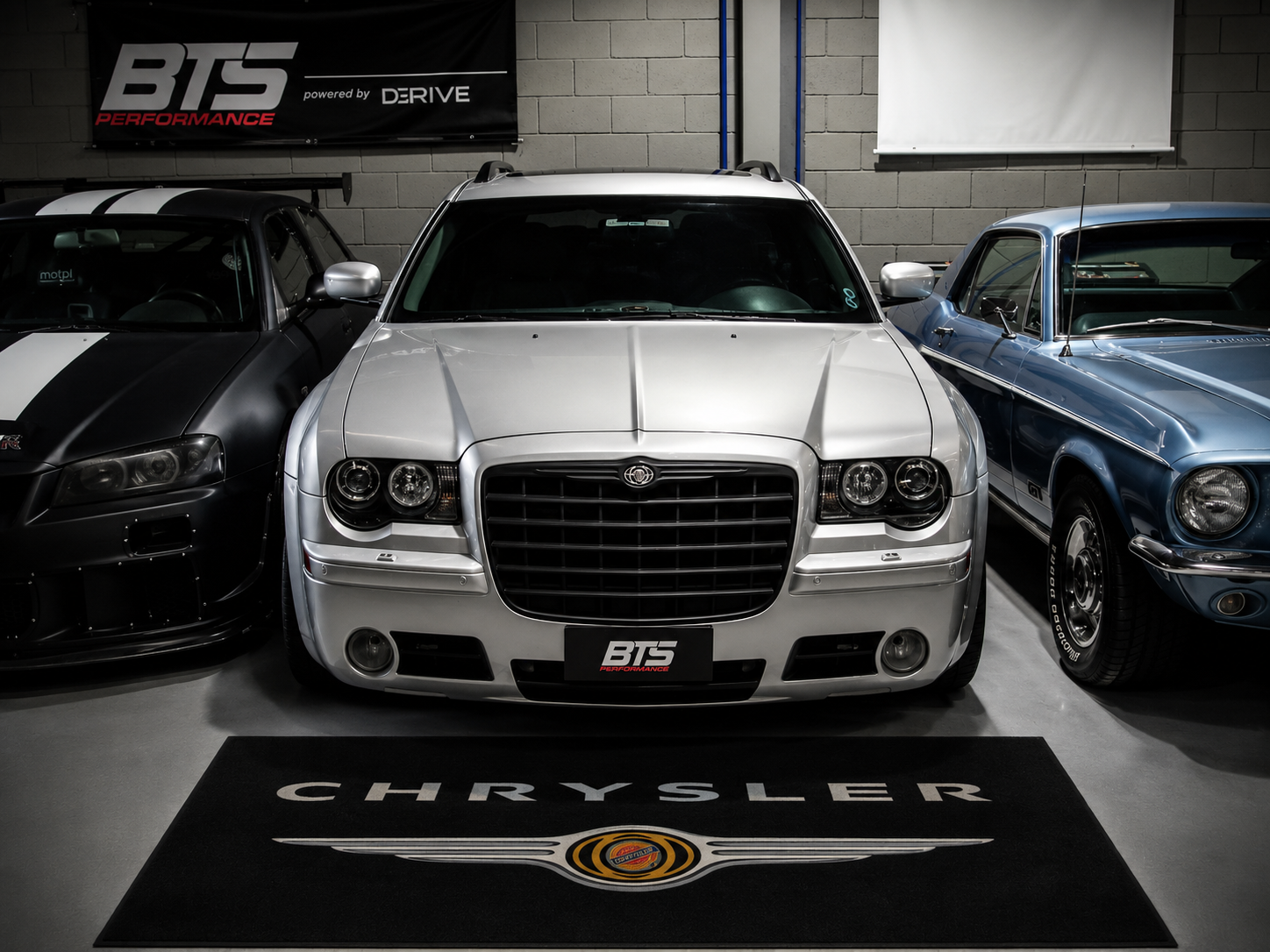 Chyrsler Garage Floor Mat 5x7 FT (60x87 Inches) Showroom Rug