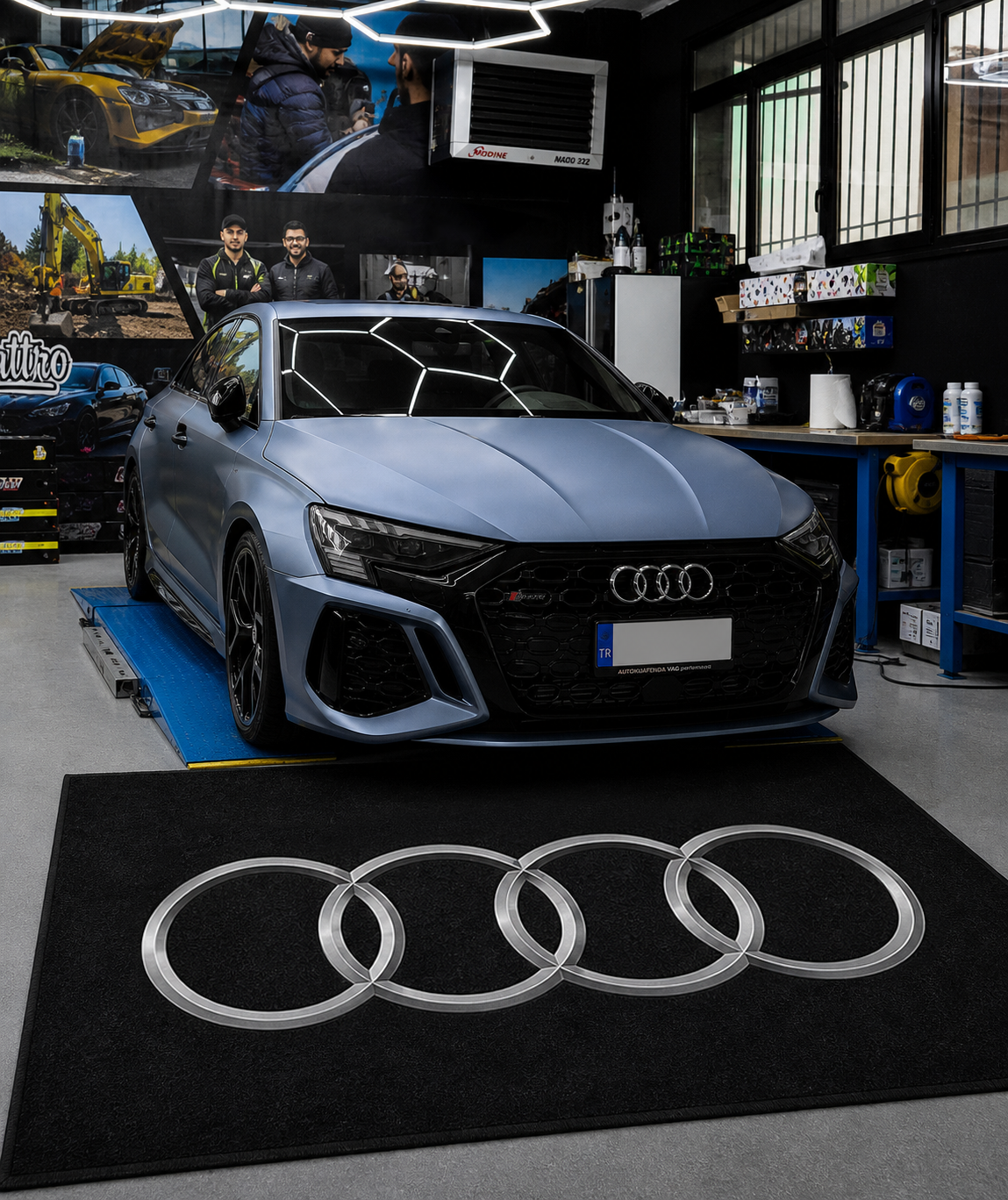 Audi Garage Floor Mat – Premium Parking Mat 60x87 Inches