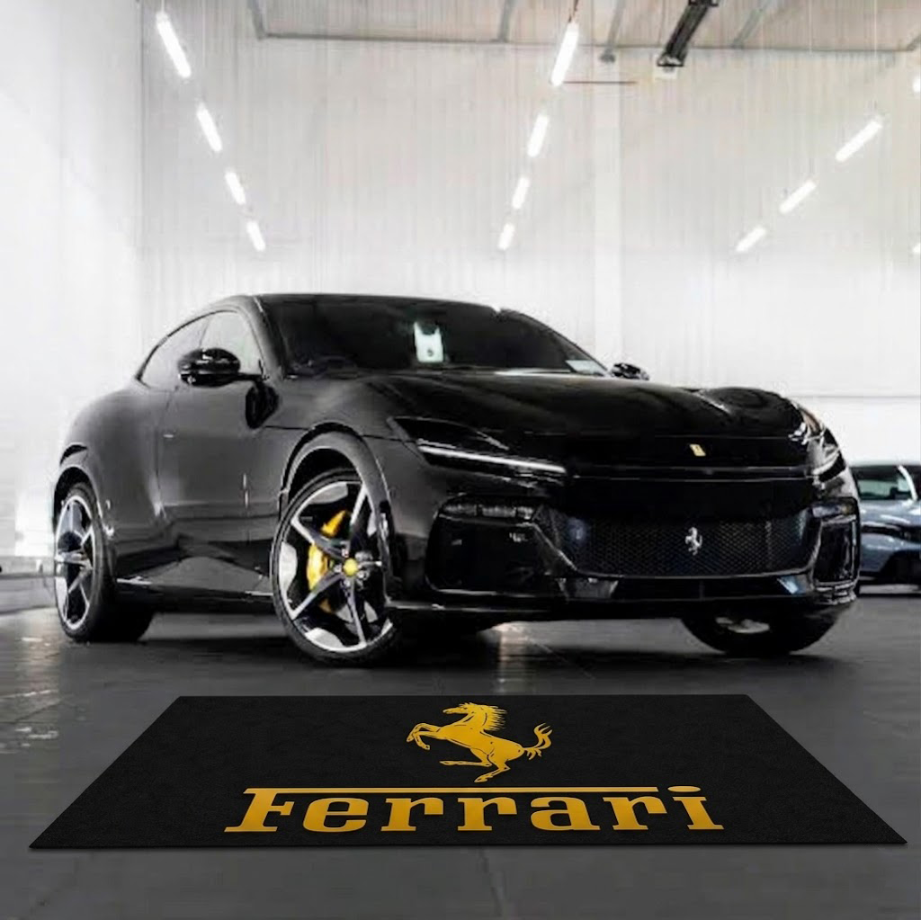 Ferrari Garage Floor Mat 5x7 FT (60x87 Inches) Showroom Rug