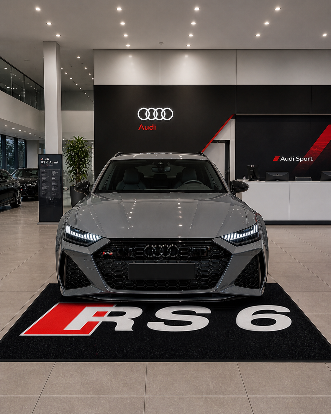 Audi RS6 Garage Floor Mat – Premium Parking Mat 60x87 Inches