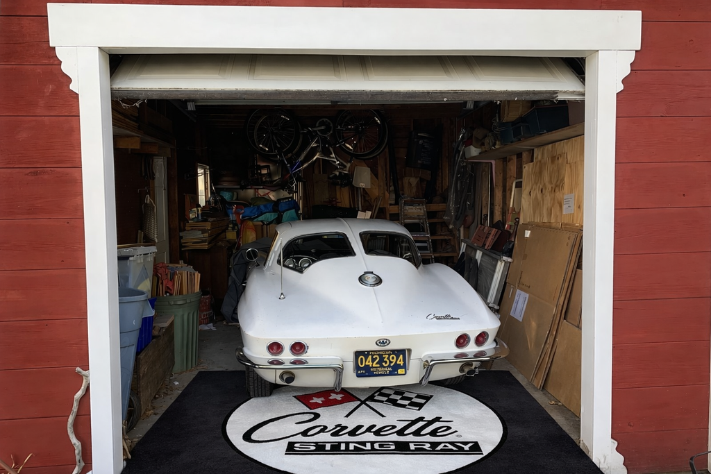 Corvette C2 Garage Floor Mat 5x7 FT (60x87 Inches) Showroom Rug