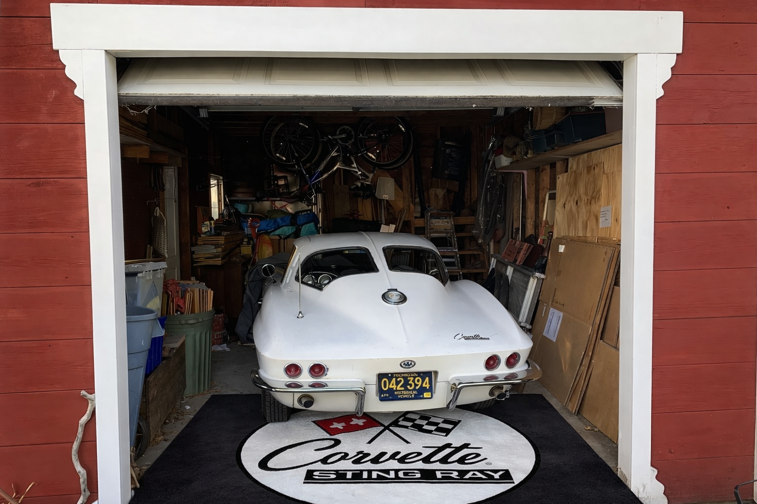 Corvette C2 Garage Floor Mat 5x7 FT (60x87 Inches) Showroom Rug