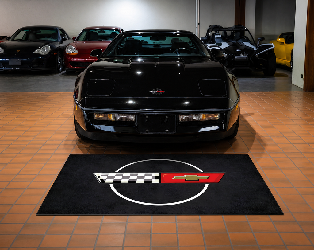 Corvette C4 Garage Floor Mat 5x7 FT (60x87 Inches) Showroom Rug