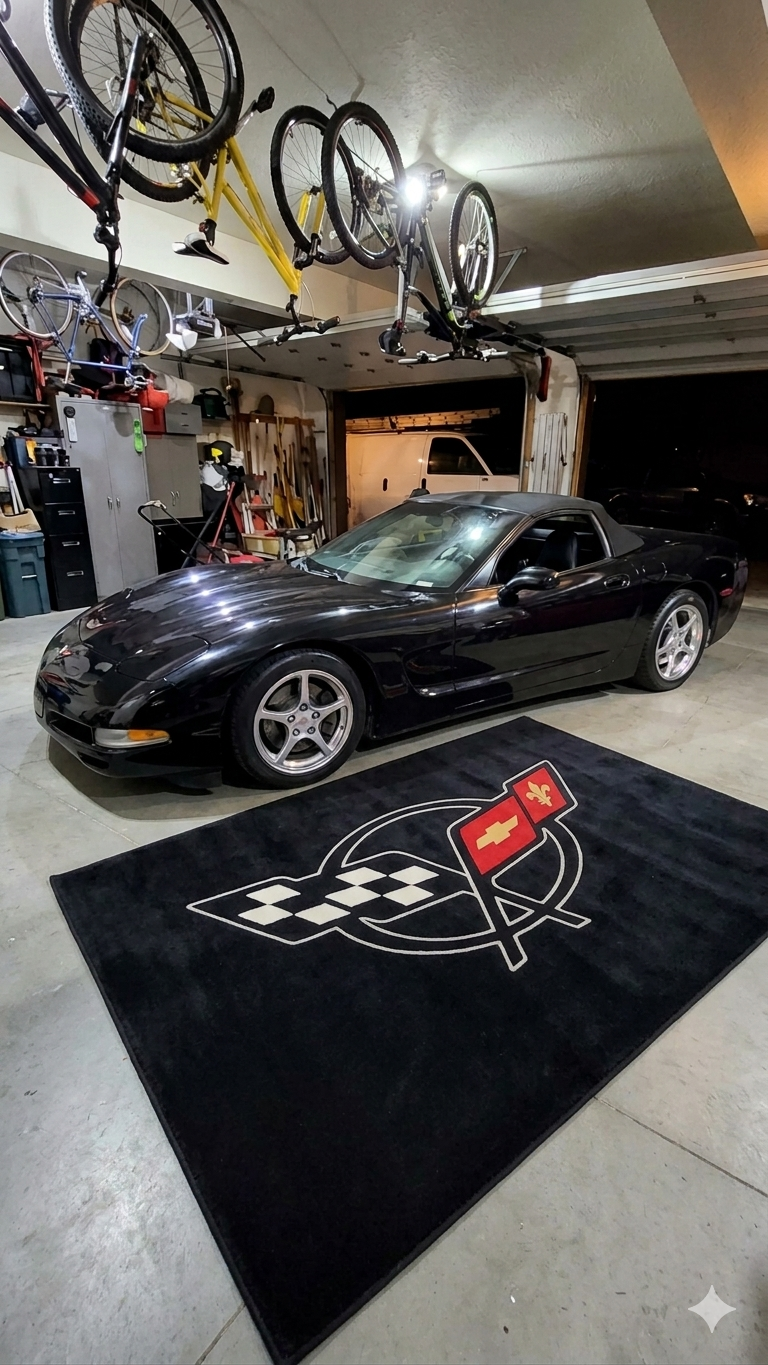 Corvette C5 Garage Floor Mat 5x7 FT (60x87 Inches) Showroom Rug