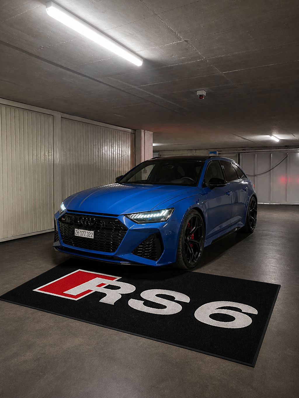 Audi RS6 Garage Floor Mat – Premium Parking Mat 60x87 Inches
