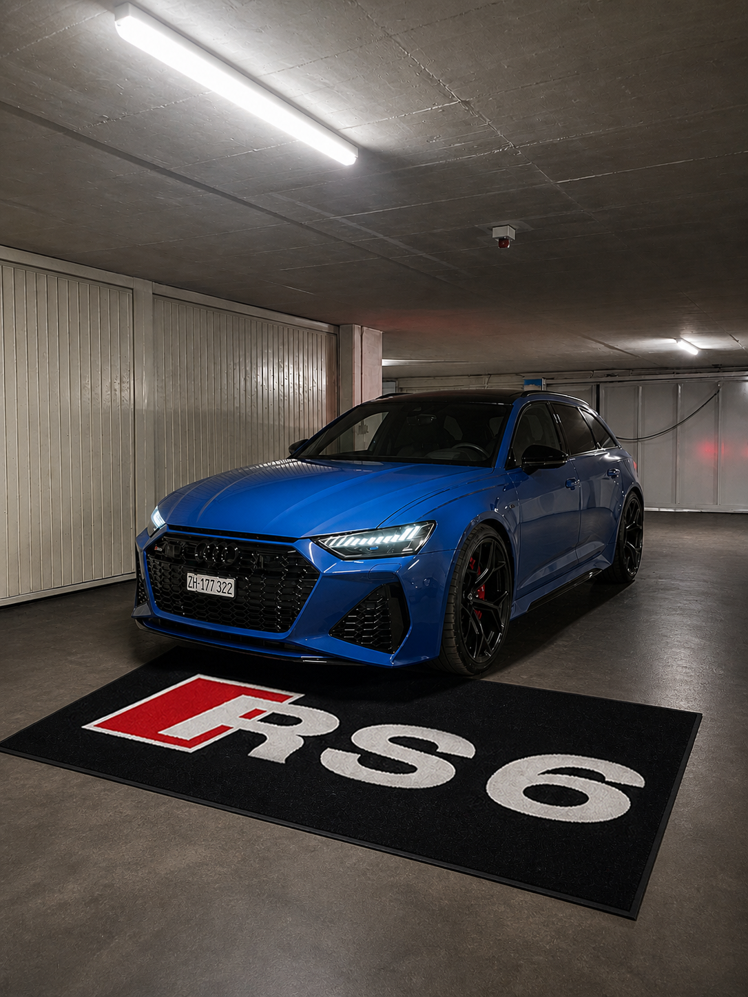Audi RS6 Garage Floor Mat – Premium Parking Mat 60x87 Inches