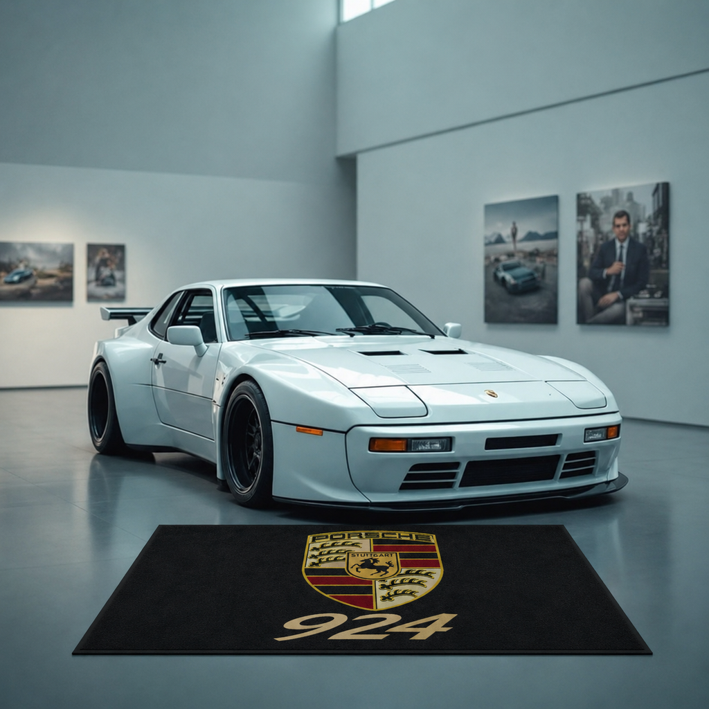 Porsche 924 Garage Floor Mat 5x7 FT (60x87 Inches) Showroom Rug