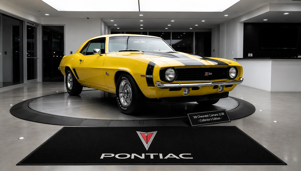 Pontiac Garage Floor Mat 5x7 FT (60x87 Inches) Showroom Rug