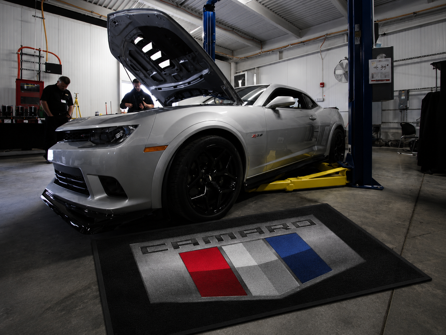Camaro Garage Floor Mat 5x7 FT (60x87 Inches) Showroom Rug