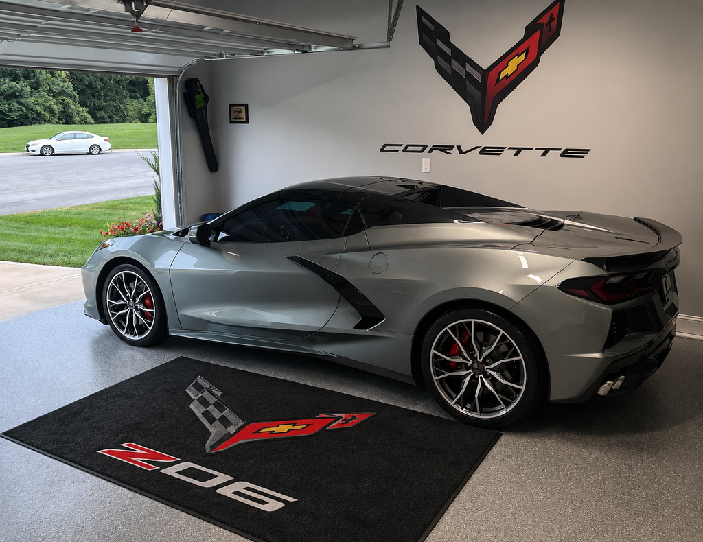 Corvette Z06 Garage Floor Mat 5x7 FT (60x87 Inches) Showroom Rug