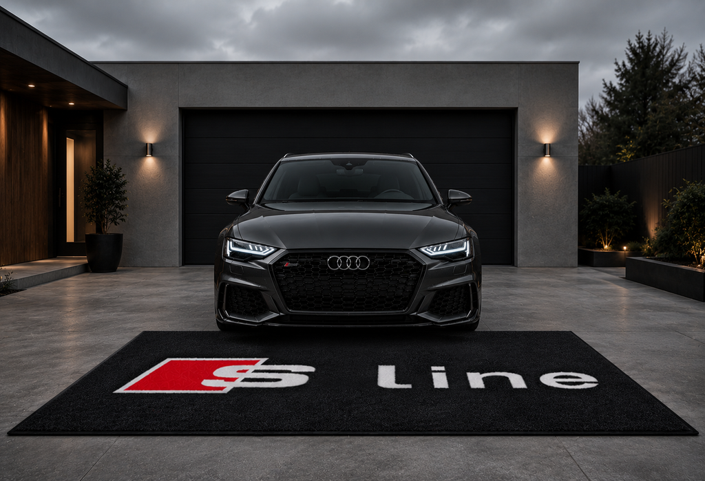 Audi S-Line Garage Floor Mat – Premium Parking Mat 60x87 Inches