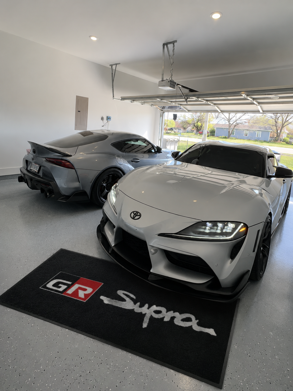 Toyota GR Supra Garage Floor Mat 5x7 FT (60x87 Inches) Showroom Rug