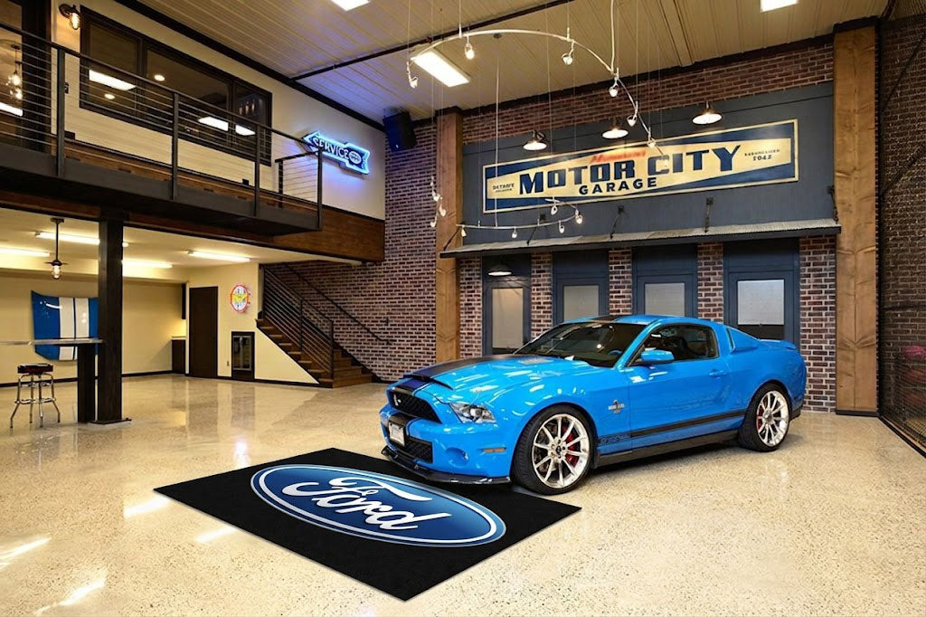 Ford Garage Floor Mat 5x7 FT (60x87 Inches) Showroom Rug