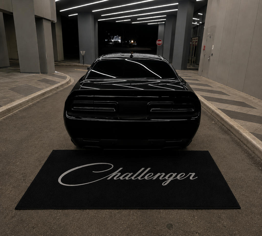 Dodge Challenger Garage Floor Mat 5x7 FT (60x87 Inches) Showroom Rug