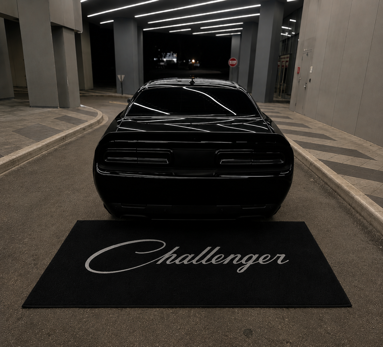 Dodge Challenger Garage Floor Mat 5x7 FT (60x87 Inches) Showroom Rug