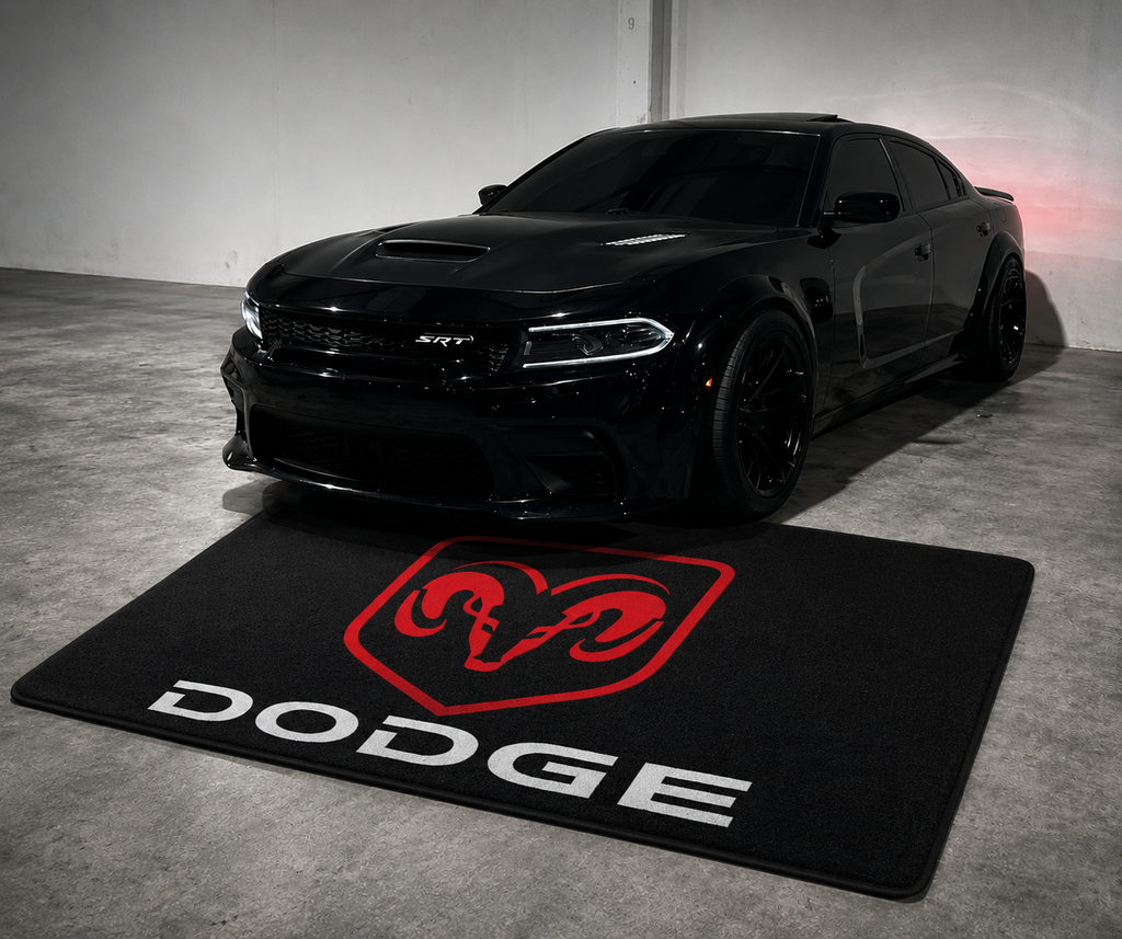 Dodge Garage Floor Mat 5x7 FT (60x87 Inches) Showroom Rug