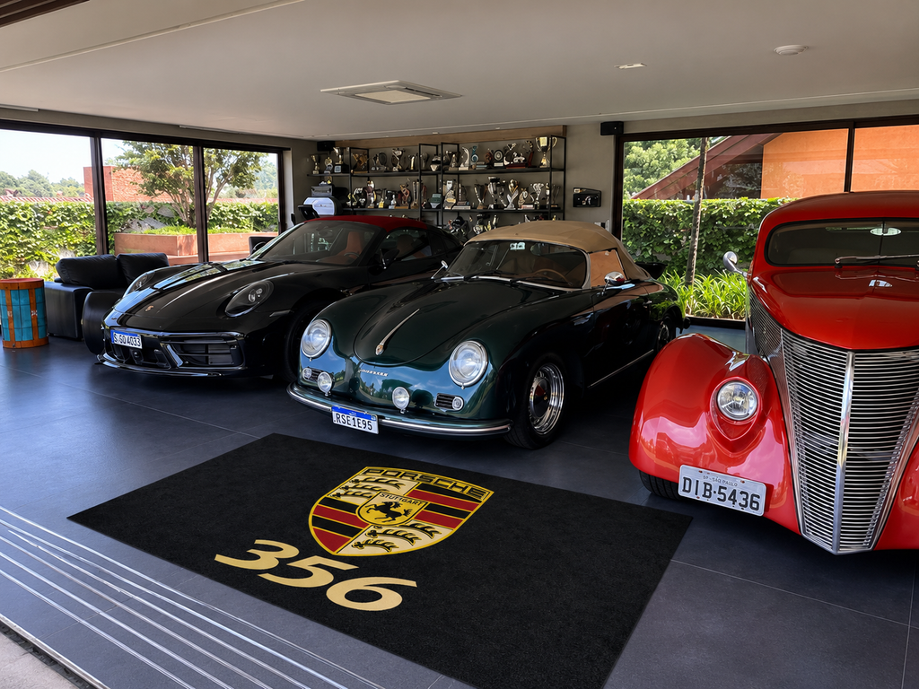 Porsche 356 Garage Floor Mat 5x7 FT (60x87 Inches) Showroom Rug