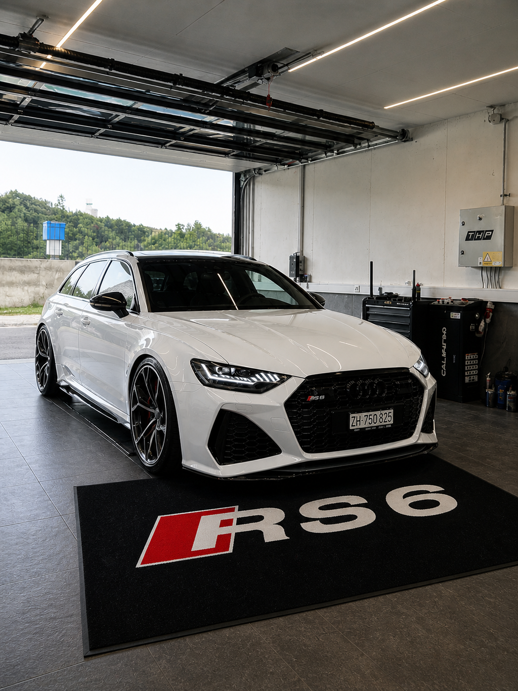 Audi RS6 Garage Floor Mat – Premium Parking Mat 60x87 Inches