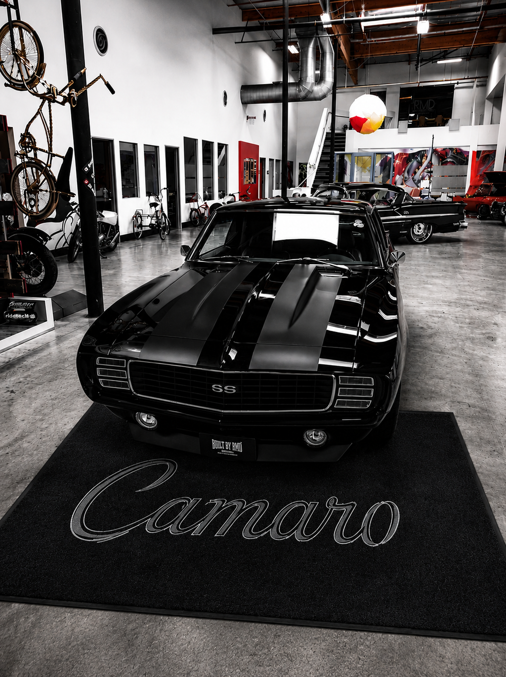 Camaro Garage Floor Mat 5x7 FT (60x87 Inches) Showroom Rug