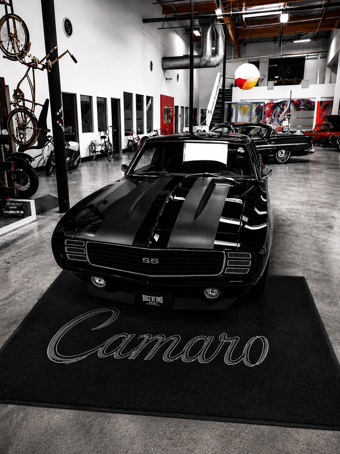 Camaro Garage Floor Mat 5x7 FT (60x87 Inches) Showroom Rug
