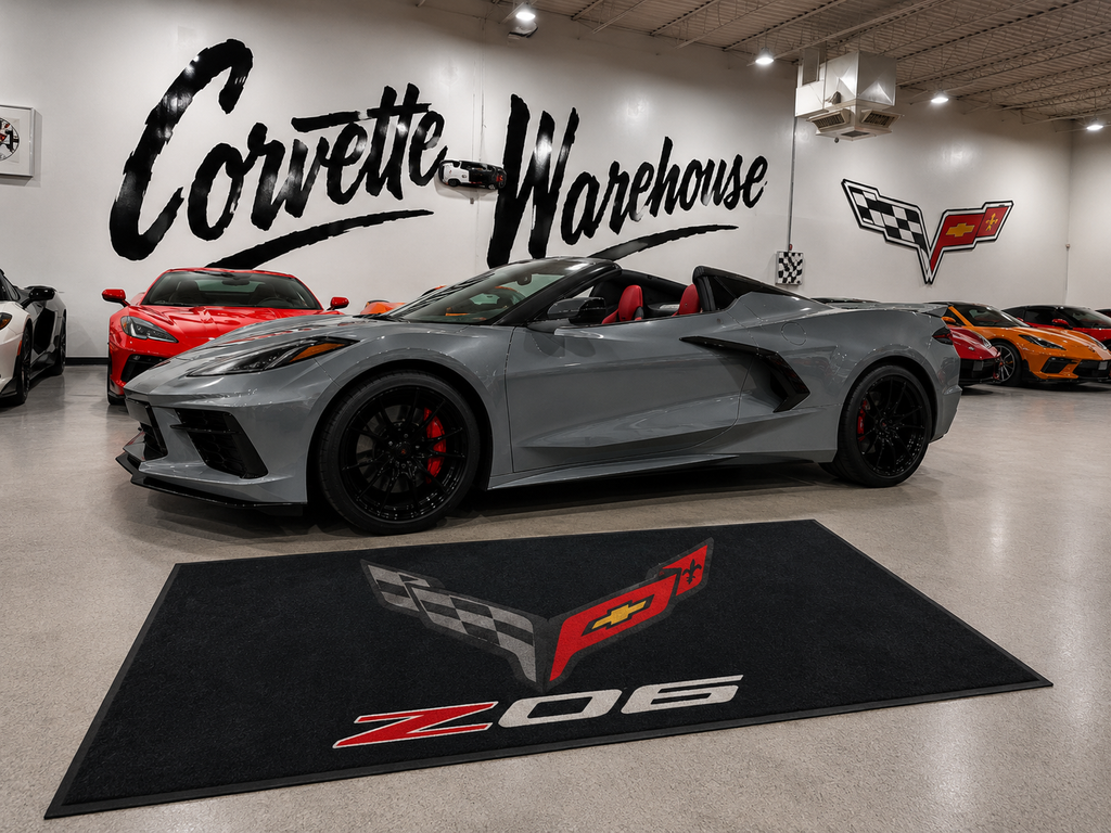 Corvette Z06 Garage Floor Mat 5x7 FT (60x87 Inches) Showroom Rug