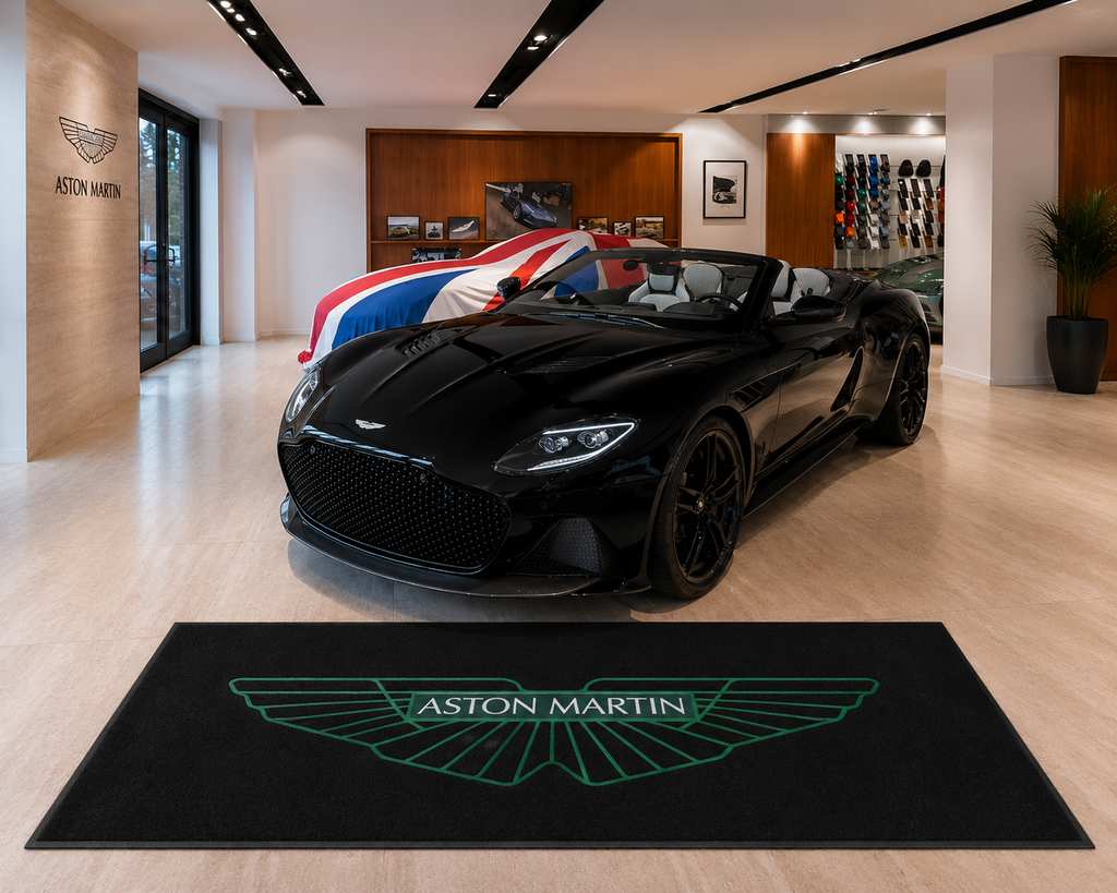 Aston Martin Garage Floor Mat 5x7 FT (60x87 Inches) Showroom Rug