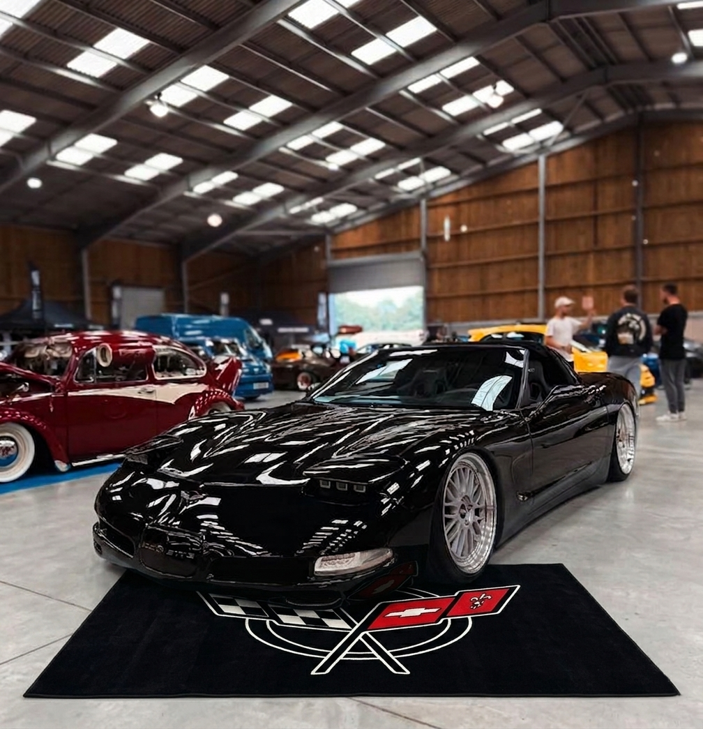 Corvette C5 Garage Floor Mat 5x7 FT (60x87 Inches) Showroom Rug