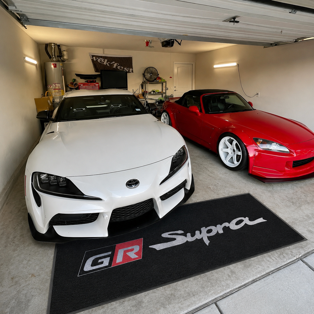 Toyota GR Supra Garage Floor Mat 5x7 FT (60x87 Inches) Showroom Rug