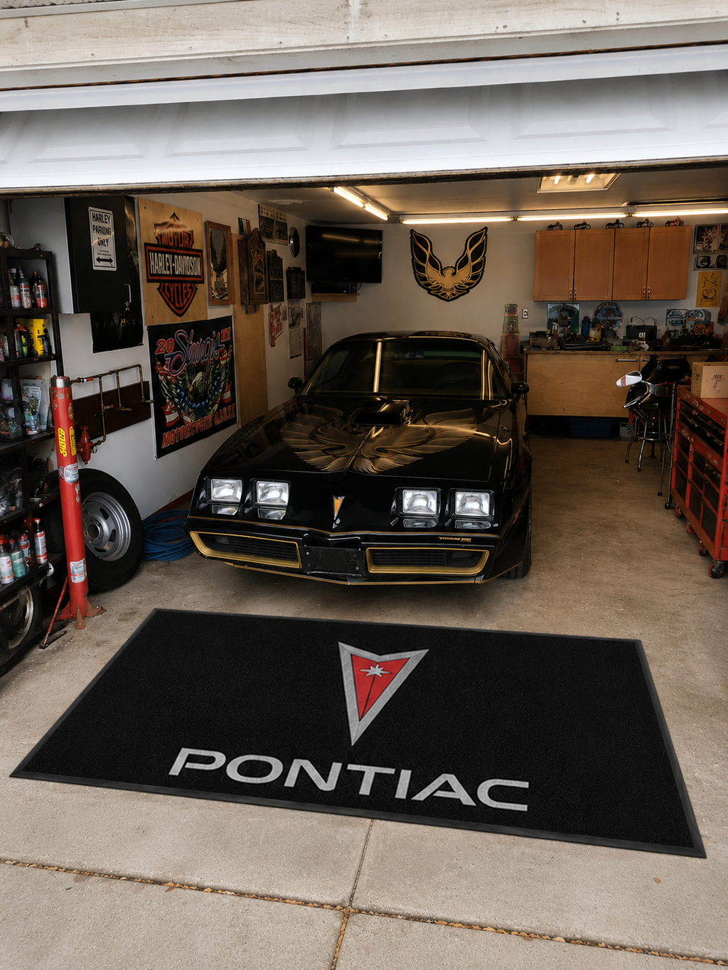 Pontiac Garage Floor Mat 5x7 FT (60x87 Inches) Showroom Rug