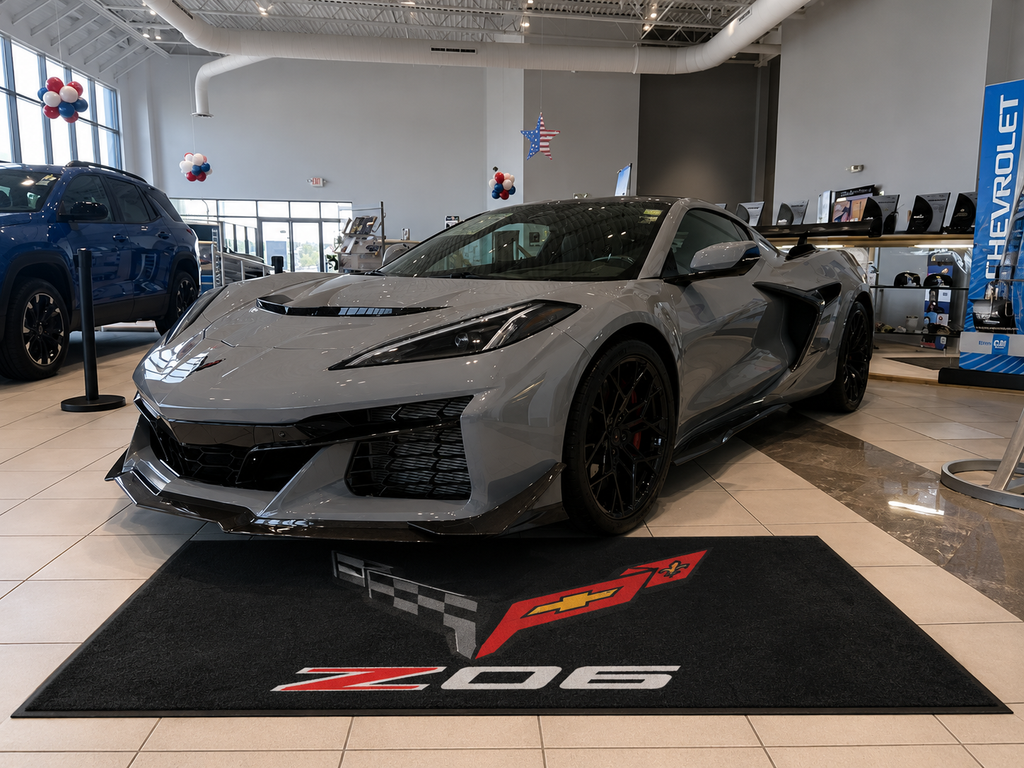 Corvette Z06 Garage Floor Mat 5x7 FT (60x87 Inches) Showroom Rug