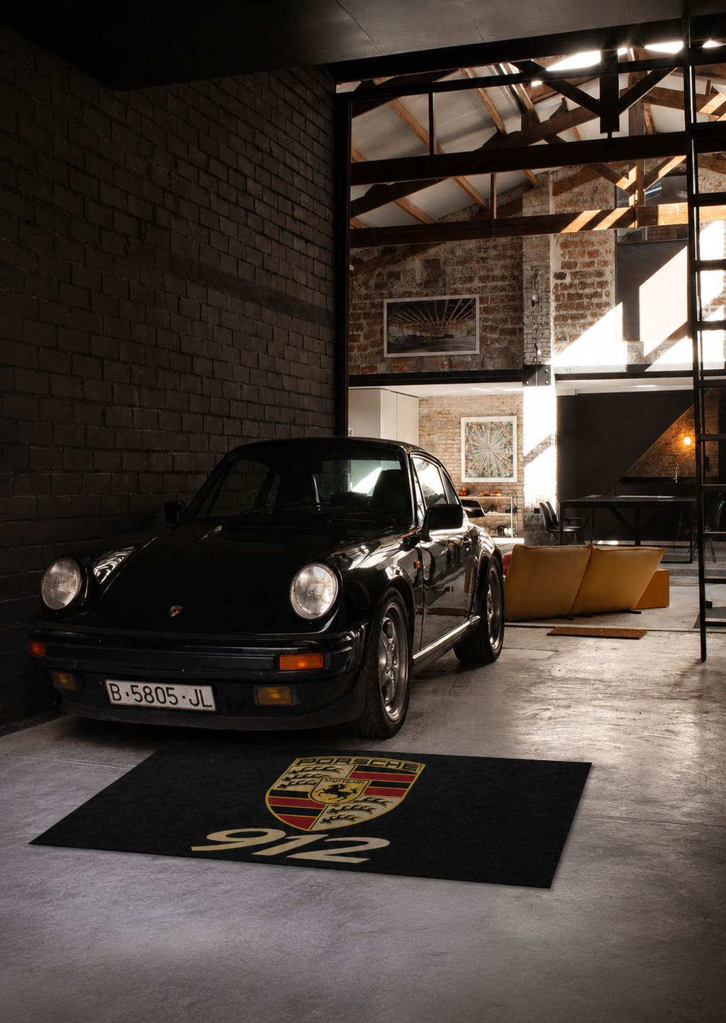 Porsche 912 Garage Floor Mat 5x7 FT (60x87 Inches) Showroom Rug