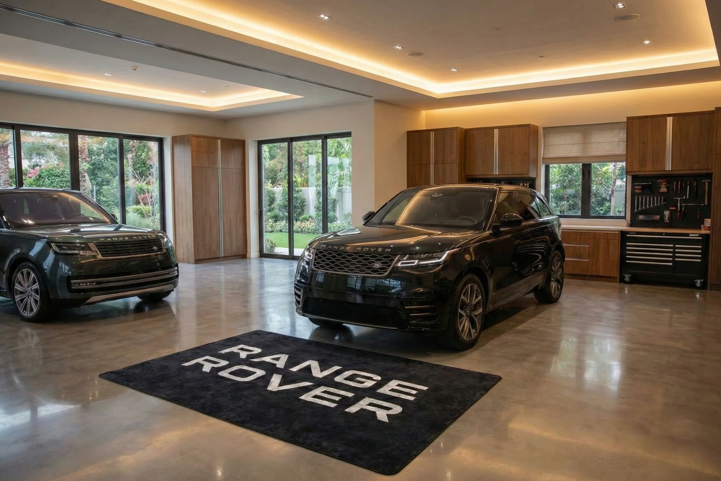 Range Rover Garage Floor Mat 5x7 FT (60x87 Inches) Showroom Rug