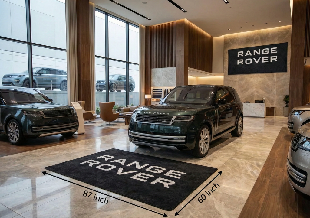 Range Rover Garage Floor Mat 5x7 FT (60x87 Inches) Showroom Rug