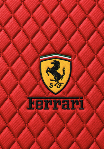 Ferrari Premium Leather Floor Mat Diamond Quilted Design