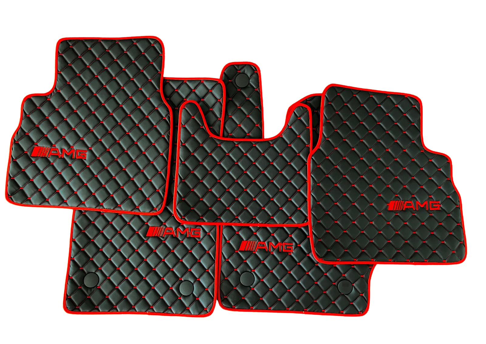 For Mercedes Benz AMG Car Floor Mats Custom fit Leather for all AMG Model Waterproof Carpet Liner
