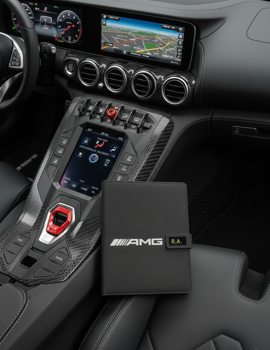 M.Benz AMG Journal Notebook Customizable initials