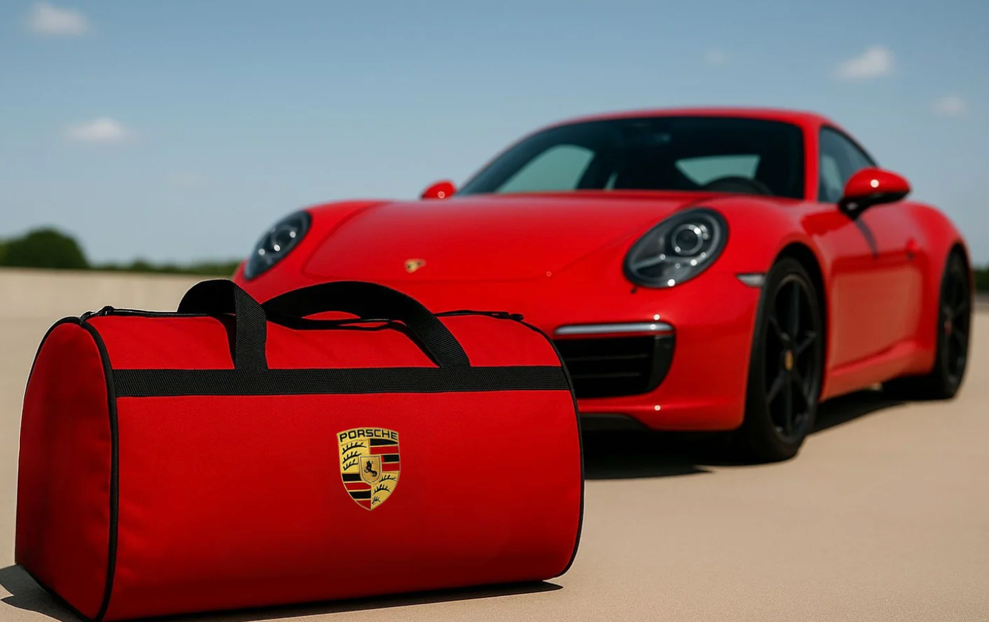 Luxury Porsche Duffel Bag - Trunk Bag 12 × 20 Inch