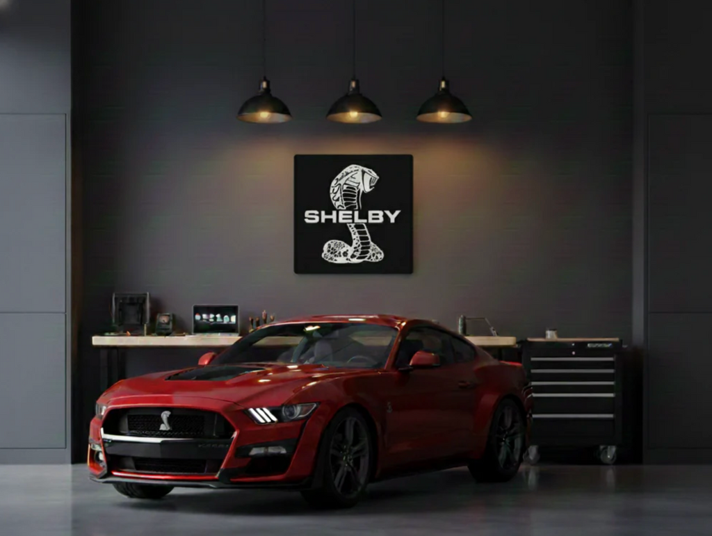 SHELBY Wall Sign for Garage – Premium Wall Decor for Car Enthusiasts