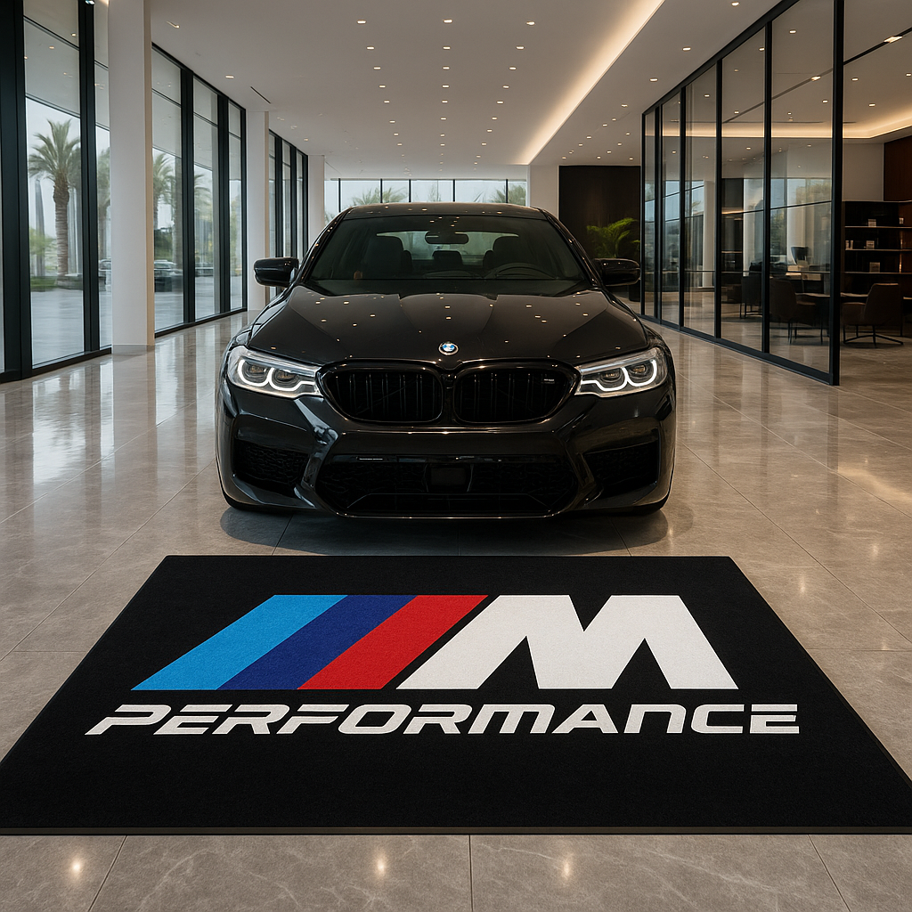 BMW M Performance Garage Floor Mat 5x7 FT (60x87 Inches) Showroom Rug