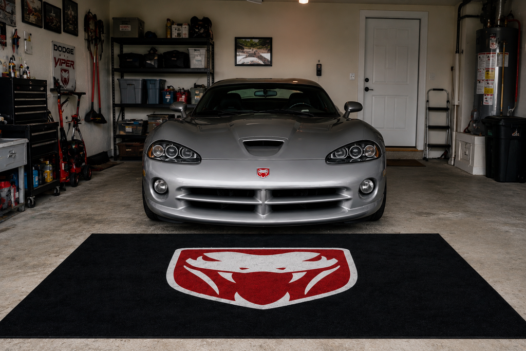 Dodge Viper Garage Floor Mat 5x7 FT (60x87 Inches) Showroom Rug