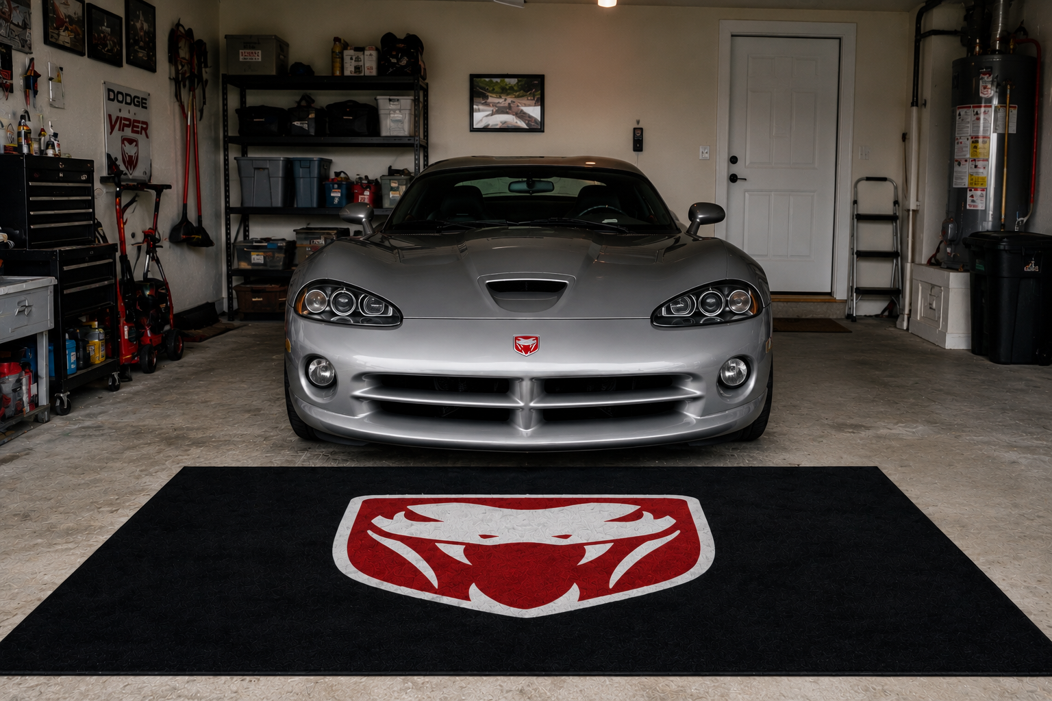 Dodge Viper Garage Floor Mat 5x7 FT (60x87 Inches) Showroom Rug